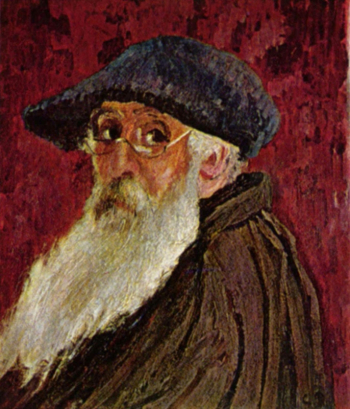 Камиль Писсарро. Автопортрет. Холст, масло. 32х32. 1898. Частное собрание.