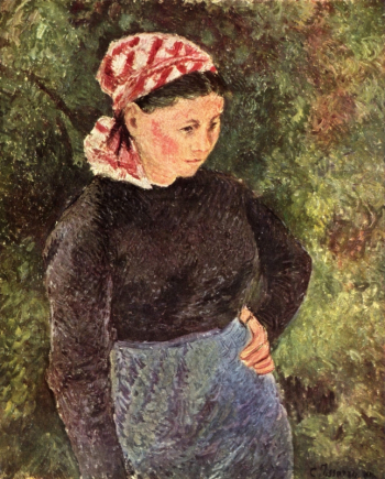 Камиль Писсарро. Жена фермера. Холст, масло. 73х60,4. 1880. Национальная галерея искусства (Вашингтон).