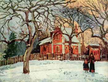 Камиль Писсарро. Каштаны в Лувесьене. Холст, масло. 41х54. 1879. Музей Орсе.