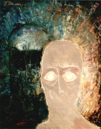 Валюс Пётр Адамович. Двойной портрет. Холст, масло. 111х89. 1964. `П.А.Валюс. Каталог. Живопись, графика.` (Валерий Валюс, 2014).