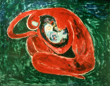 Валюс Пётр Адамович. Материнство. Холст, масло. 100х130. 1966. `П.А.Валюс. Каталог. Живопись, графика.` (Валерий Валюс, 2014).