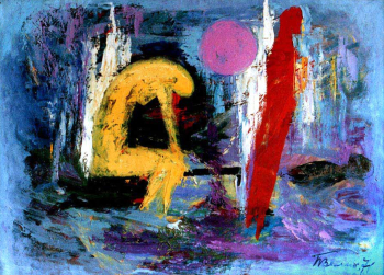 Валюс Пётр Адамович. Потеря. Холст, масло. 130х180. 1971. `П.А.Валюс. Каталог. Живопись, графика.` (Валерий Валюс, 2014).