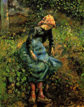 Камиль Писсарро. Пастушка. Холст, масло. 81х64. 1881. Музей Орсе.