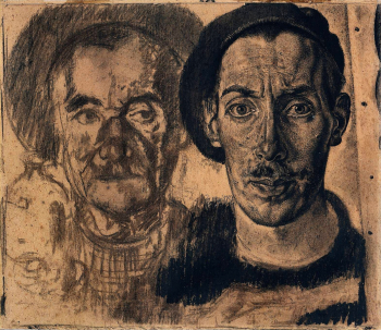 Дик Кет. Автопортрет. Картон, уголь, тушь. 30,4х35,5. 1938. Рейксмюсеум.