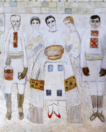 Греку Михаил Григорьевич. Гостеприимство. Холст, масло. 200х200. 1965-1967. Национальный музей изобразительного искусства (Кишинев).