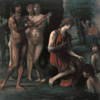 Ханс фон Маре. Хвала скромности. Холст, масло. 113,5х115. 1884. Новая пинакотека (Мюнхен).