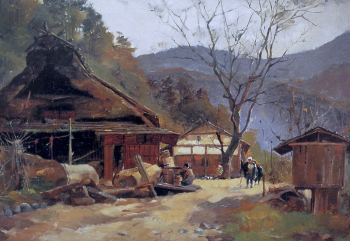 Асаи Тю. Деревня Котаба. Холст, масло. 1893. Частное собрание.