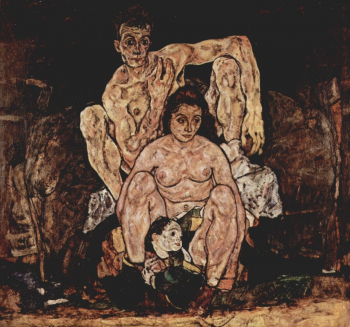 Эгон Шиле. Семья. Холст, масло. 152,5х162,5. 1918. Галерея Бельведер.