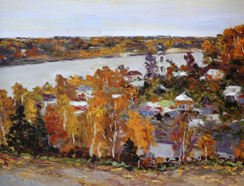 Жарков Юрий Дмитриевич. С Соборной горы. Холст, масло. 40х50. 2006. Собрание семьи художника.