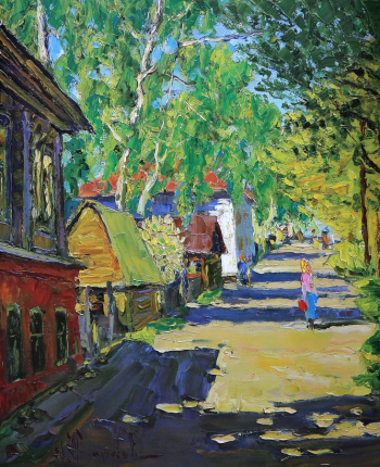 Жарков Юрий Дмитриевич. Улочка. Холст, масло. 60х50. 2007. Собрание семьи художника.