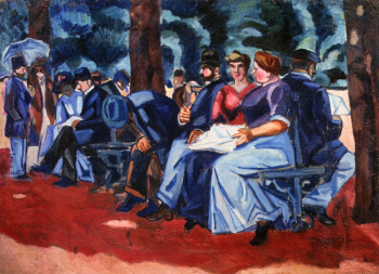 Моргунов Алексей Алексеевич. Под розовой тенью. Холст, масло. 101х142. 1911. Курская государственная картинная галерея имени А.А.Дейнеки.