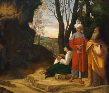 Джорджоне. Три философа. Холст, масло. 123х144. 1505-1509.