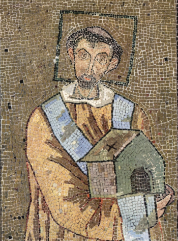 Неизвестный художник. Папа римский Иоанн VII. Мозаика. 705-707. Пинакотека Ватикана.