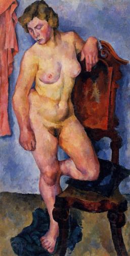 Осмёркин Александр Александрович. Натурщица. Холст, масло. 144х76. 1922-1923. Киевский музей русского искусства.