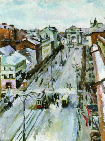 Осмёркин Александр Александрович. Москва. Тверская. Холст, масло. 87х70. 1924. Государственный Русский музей.