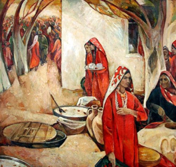 Павлоцкий Владимир Яковлевич. Праздник. Холст, масло. 120х125. 1974. Государственный музей изобразительных искусств Республики Татарстан.