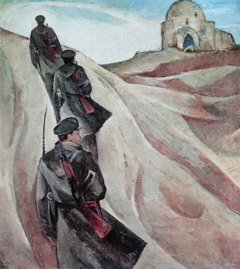 Павлоцкий Владимир Яковлевич. На мирной земле. Холст, масло. 120х125. 1975. Союз художников СССР.