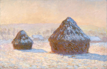 Клод Моне. Стога зимой. Холст, масло. 64,8х99,7. 1891. Центр Гетти.
