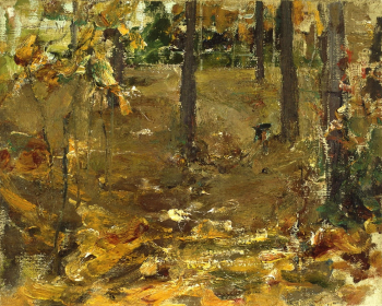 Фешин Николай Иванович. Осенний пейзаж. Холст, масло. 34х43. 1910-е. Государственный музей изобразительных искусств Республики Татарстан.