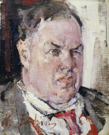 Фешин Николай Иванович. Портрет Д.Д.Бурлюка. Холст, масло. 41х33. 1924. Государственный Русский музей.