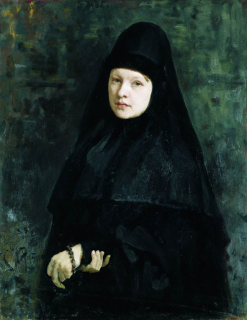 Репин Илья Ефимович. Монахиня. Холст, масло. 88х68. 1878. Государственная Третьяковская галерея.