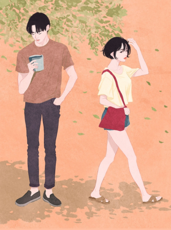 Ян Се Юн. Незнакомые. Бумага, смешанная техника. Частное собрание.