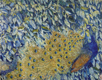 Ларионов Михаил Фёдорович. Павлин. Холст, масло. 157х197. 1907. Омский областной музей изобразительных искусств имени М.А.Врубеля.