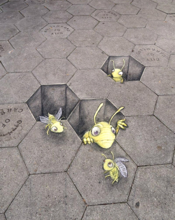 Дэвид Зинн. Соты. 3D граффити.