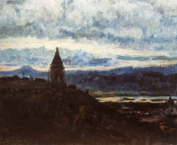 Суриков Василий Иванович. Вид Красноярска. Холст, масло. 44х54. 1887. Тверская областная картинная галерея.