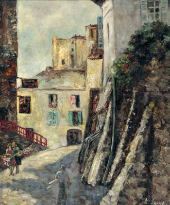 Ланг (Аронсберг) Евгения Александровна. Монмартр. Холст, масло. 61х50. 1939. Частное собрание.
