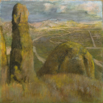 Эдгар Дега. Пейзаж. Картон, пастель. 50,5х51,1. 1890-1894. Музей изящных искусств (Хьюстон).