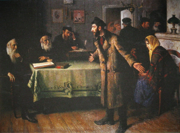 Пэн Юдель Моисеевич. Развод. Холст, масло. 1907. Витебский художественный музей.