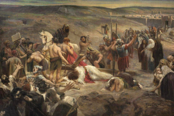Ян Стыка. Дорога к Голгофе. Холст, масло. 80х130. 19 или 20 век. Частное собрание.
