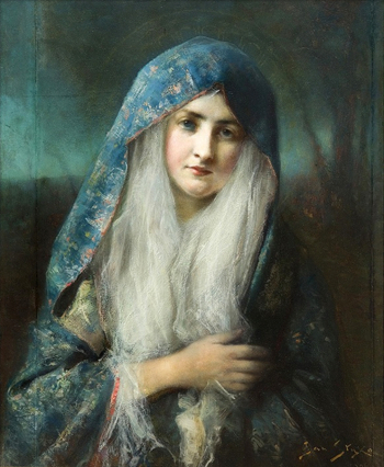 Ян Стыка. Мадонна. Картон, масло. 73х60. 1906. Частное собрание.