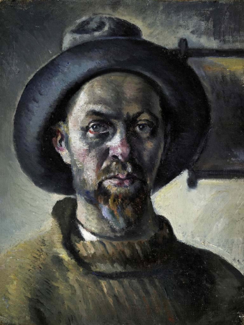 Зефиров Константин Клавдианович. Автопортрет в шляпе. Холст, масло. 41х31. 1922. Государственный Русский музей.