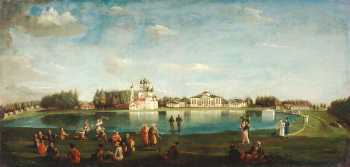 Подключников Николай Иванович. Вид усадьбы Останкино. Холст, масло. 67х139. 1833. Государственный дворцово-парковый музей-заповедник `Останкино и Кусково`.
