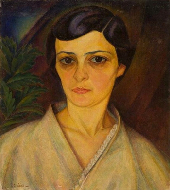 Шлейфер Савелий Яковлевич. Портрет женщины в белом. Холст, масло. 52,5х47. Начало 20 века. Тверская областная картинная галерея.