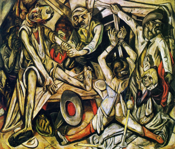 Макс Бекман. Ночь. Холст, масло. 133х154. 1919. Художественное собрание земли Северный Рейн - Вестфалия.