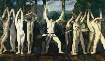 Джордж Уэсли Беллоуз. Баррикада. Холст, масло. 124,7х211,4. 1918. Бирмингемский художественный музей.