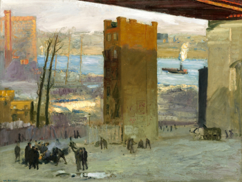 Джордж Уэсли Беллоуз. Городские задворки. Холст, масло. 91,8х122,3. 1909. Национальная галерея искусства (Вашингтон).
