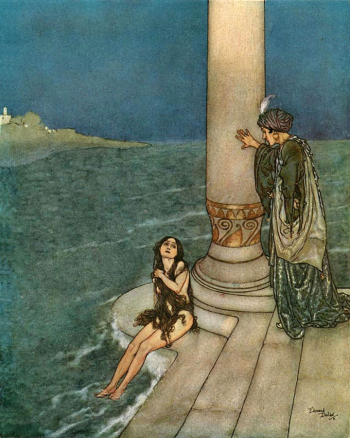 Эдмунд Дюлак. Русалочка. Иллюстрация. 1911. Частное собрание.