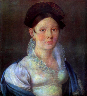 Венецианов Алексей Гаврилович. Портрет девушки. Холст, масло. 1820. Горловский городской художественный музей.