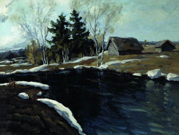 Аладжалов Мануил Христофорович. Весна. Чёрная речка. Холст, масло. 55х73. 1916. Химкинская картинная галерея имени С.Н.Горшина.