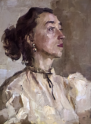 Юманкова Сирена Никитична. Женский портрет. Холст, масло. 43,3х33,7. 1963. Чувашский государственный художественный музей.