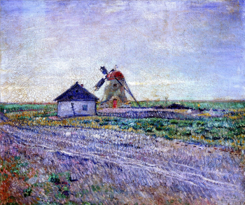 Бурлюк Давид Давидович. Мельница. Херсонщина. Холст, масло. 59х67. Конец 1800-х. Национальный художественный музей (Киев).
