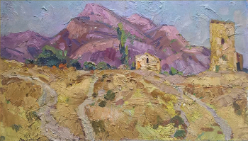 Котов Виктор Иосифович. Судак. Холст, масло. 35х60. 1958. Частное собрание.