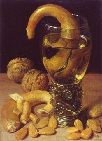 Георг Флегель. Натюрморт с кренделями. Доска, масло. 44,5х53,9. 1637. Музей искусства и истории культуры (Мюнстер).
