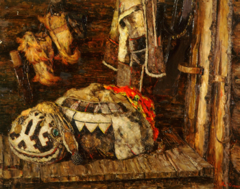 Игошев Владимир Александрович. Мансийский натюрморт. Холст, масло. 95х119. 1973. Государственный художественный музей (Ханты-Мансийск).