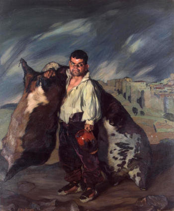 Игнасио Сулоага-и-Сабалета. Карлик Грегорио. Холст, масло. 187х154. 1908. Государственный Эрмитаж.