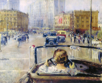 Пименов Юрий Иванович. Новая Москва. Холст, масло. 141х171. 1937. Государственная Третьяковская галерея.